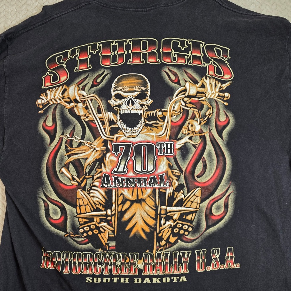 Sturgis‎ 70th Annual Motorcycle Rally USA South Dakota Graphic T-Shirt Black XL